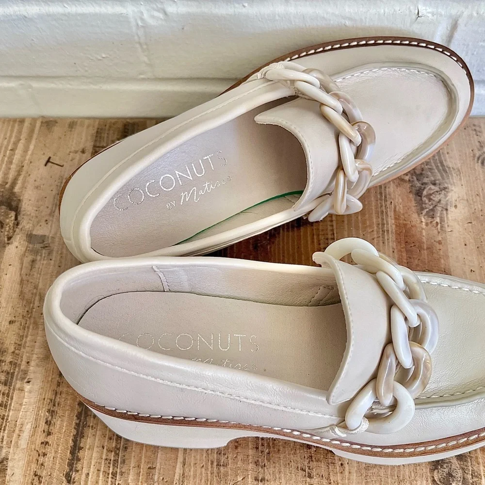 Coconuts by Matisse Louie Platform Loafers in Cream, SZ 8 EUC - Picture 4 of 9
